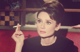 Audrey Hepburn Smoking 1