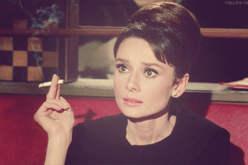 Audrey Hepburn Smoking 1