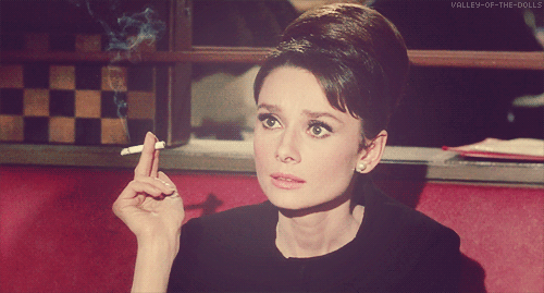 Audrey Hepburn Smoking 1